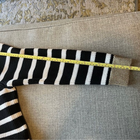 Ralph Lauren Shirt Layered Striped Cable Sweater - Picture 10 of 12